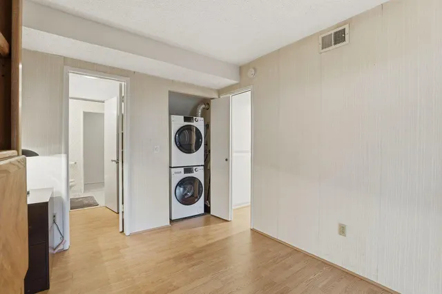 a view of a storage & utility room with a washer and dryer