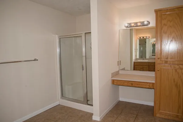 a view of hallway with livingroom