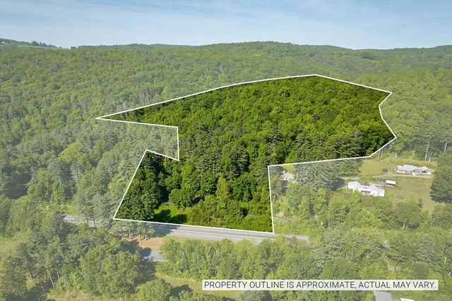 a view of a lush green field with mountain view