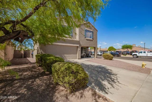 a view of a house with a patio