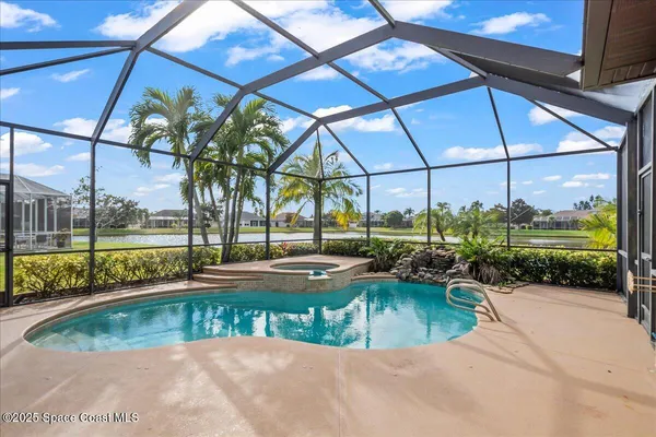 a view of a palm trees next to a yard
