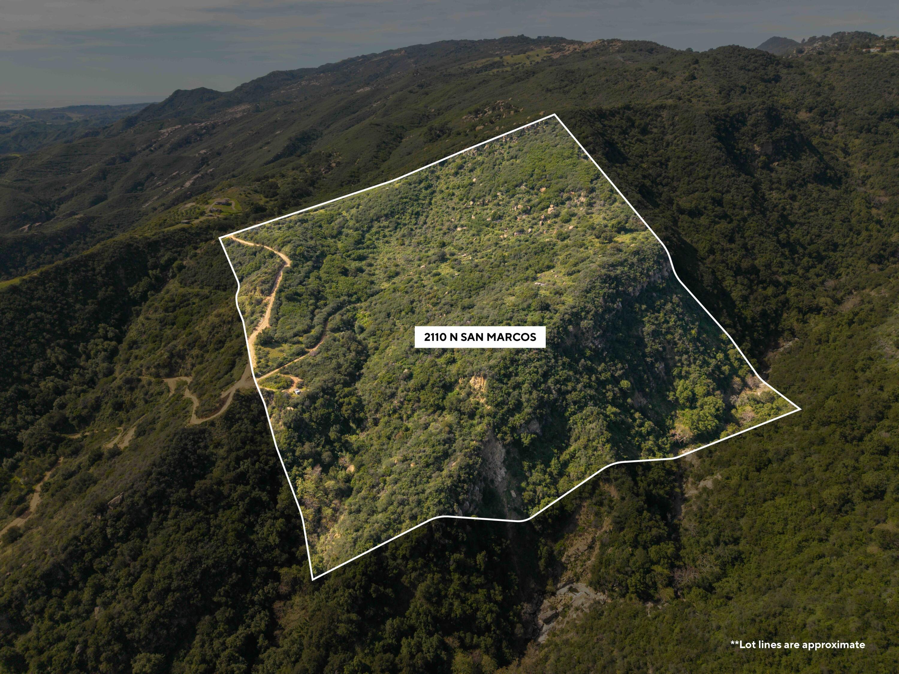 2110 North San Marcos Road Santa Barbara, CA 93105 - Photo 21 of 29 Aerial west lot line-2110 N San Mrcs Rd