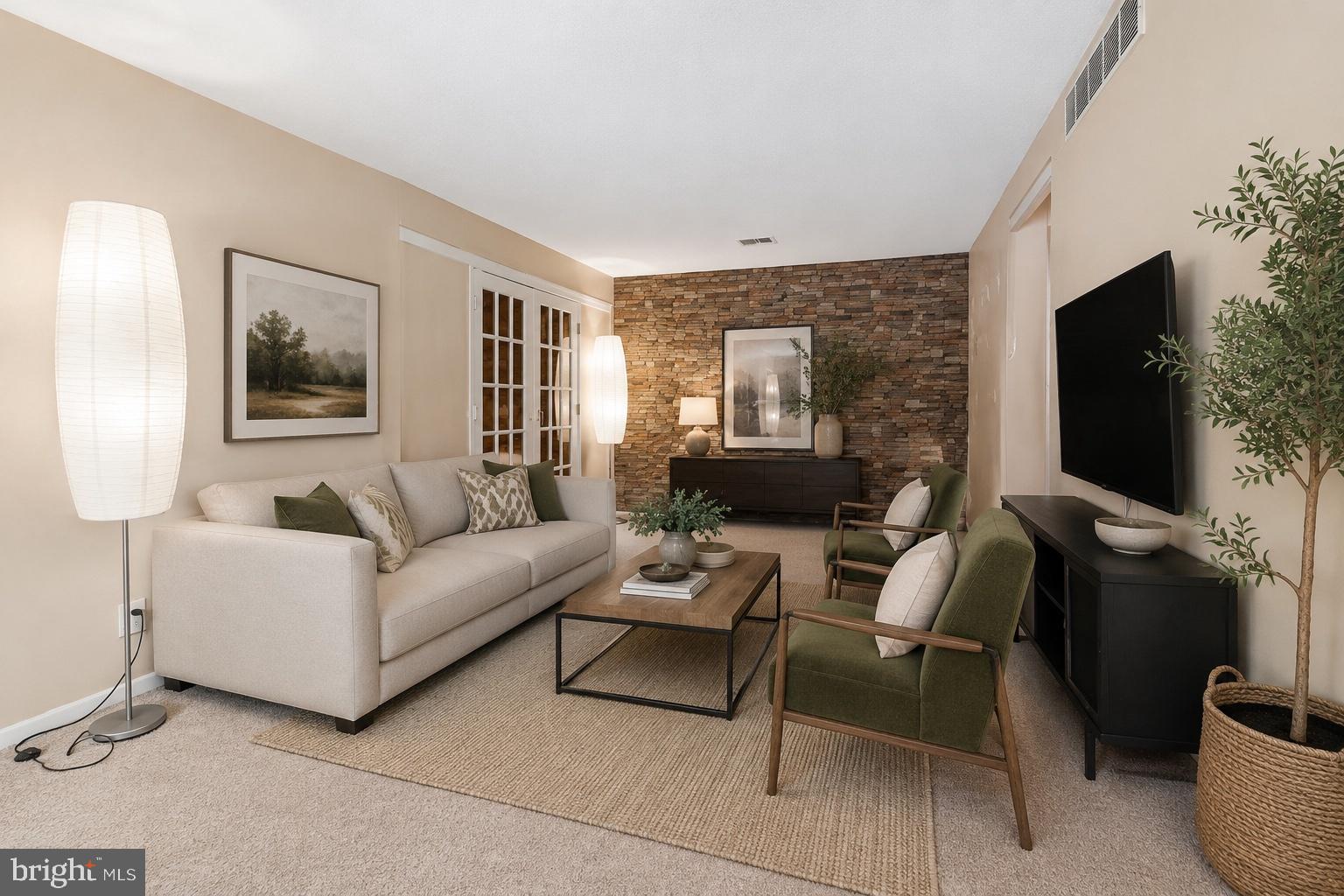 1475 Mt Holly Road, Unit G4 Edgewater Park, NJ 08010 - Photo 5 of 32 living room staged by AI