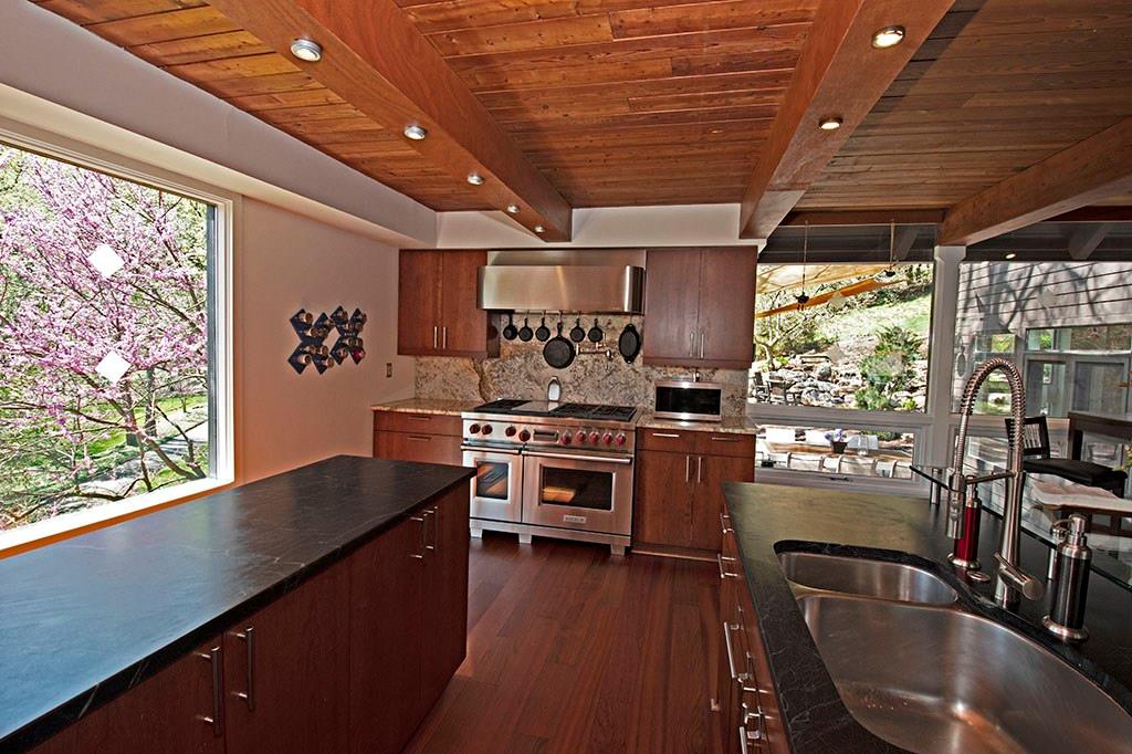 160 Lakeside Road Pittsburgh, PA 15238 - Photo 9 of 25 48" Wolf featured. Countertops are Soapstone. Note the views...everywhere you look, beauty!