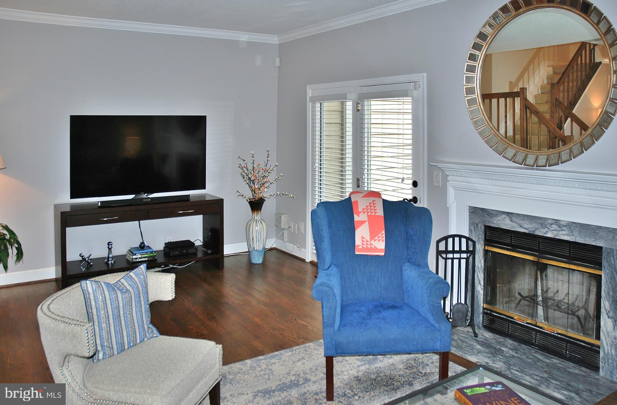 1432 Newport Spring Court Reston, VA 20194 - Photo 3 of 29 New Stained in Place Hardwood Floors, Fireplace