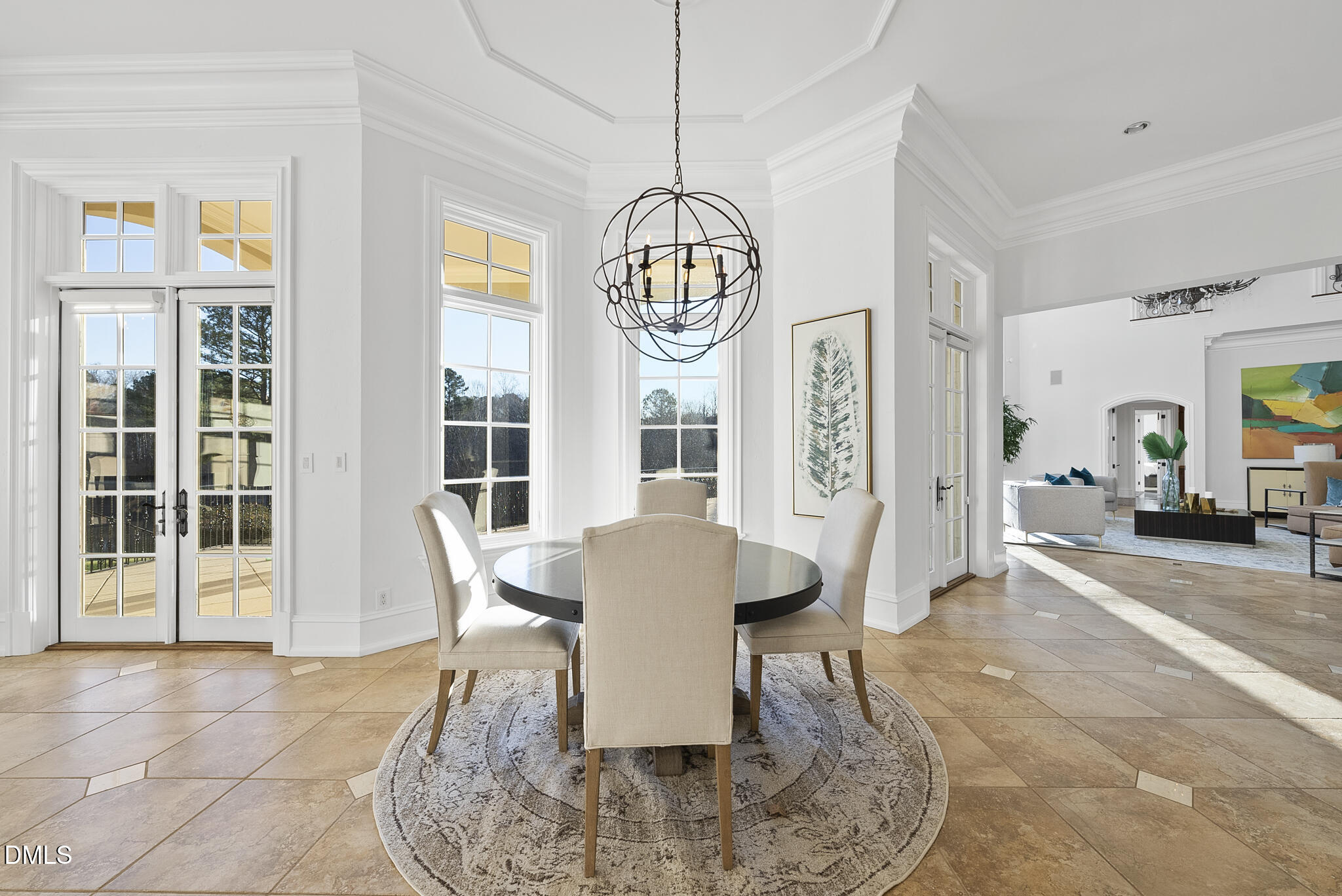 1404 Barony Lake Way Raleigh, NC 27614 - Photo 30 of 66 a view of a dining room with furniture window and wooden floor