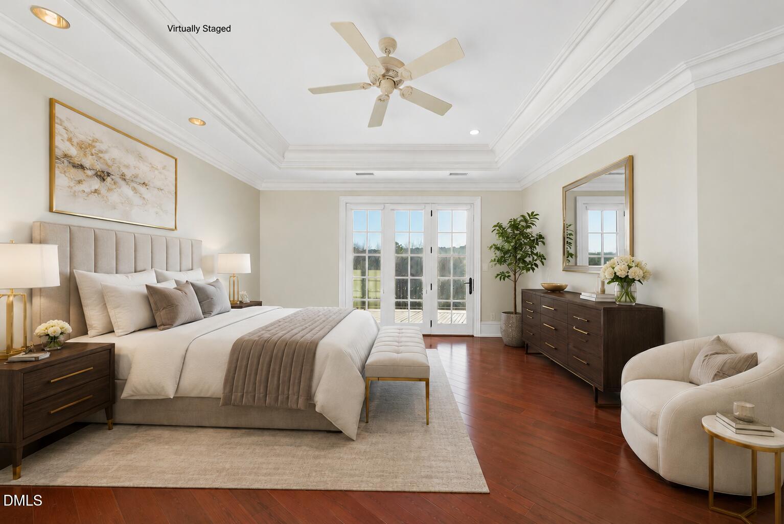 1404 Barony Lake Way Raleigh, NC 27614 - Photo 52 of 66 a spacious bedroom with a bed and glass window