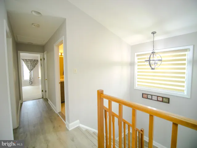 a bedroom with two beds and painted walls