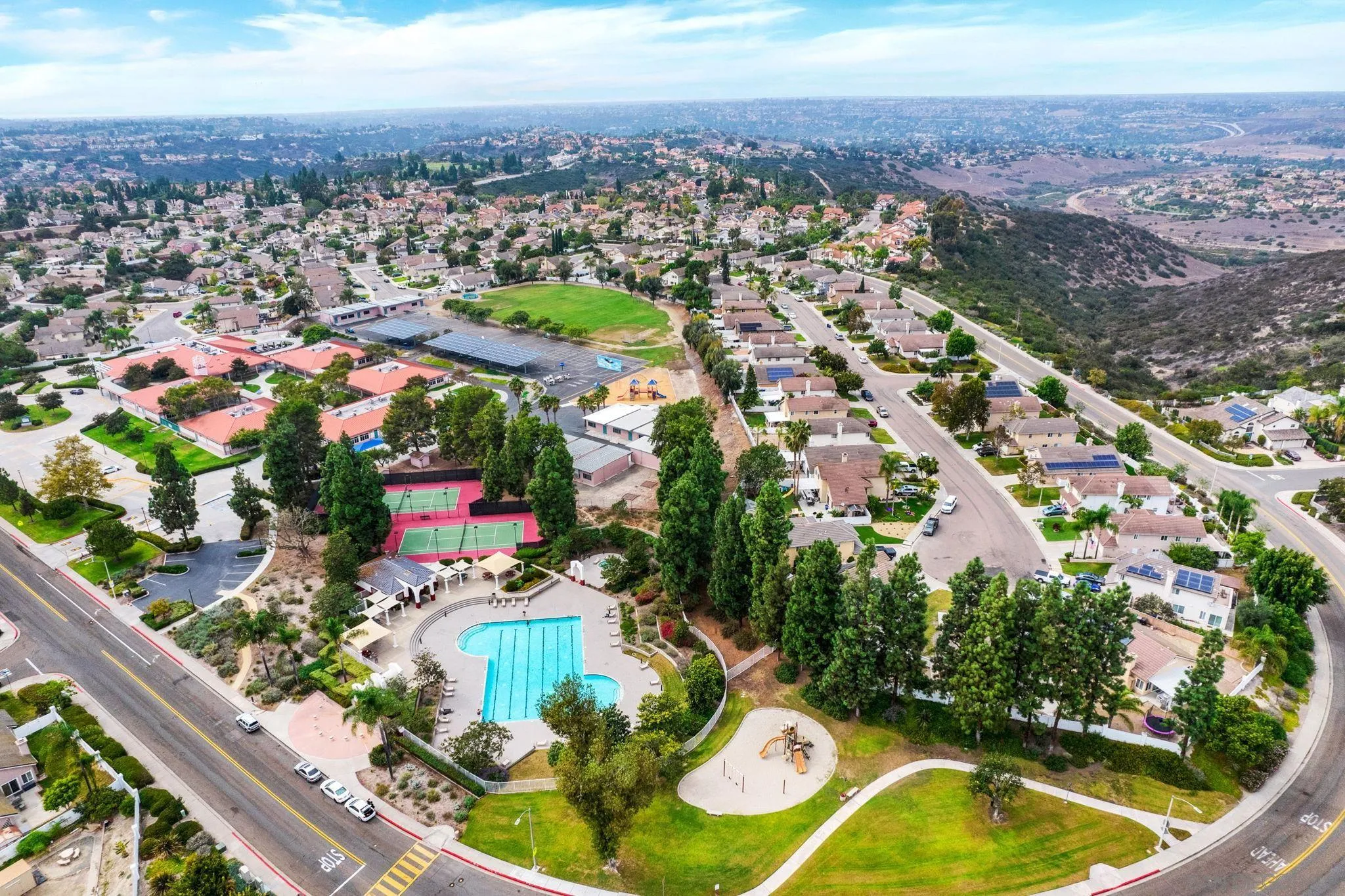 767 Brookstone Road, Unit 201 Chula Vista, CA 91913 - Photo 42 of 56 an aerial view of residential houses with outdoor space