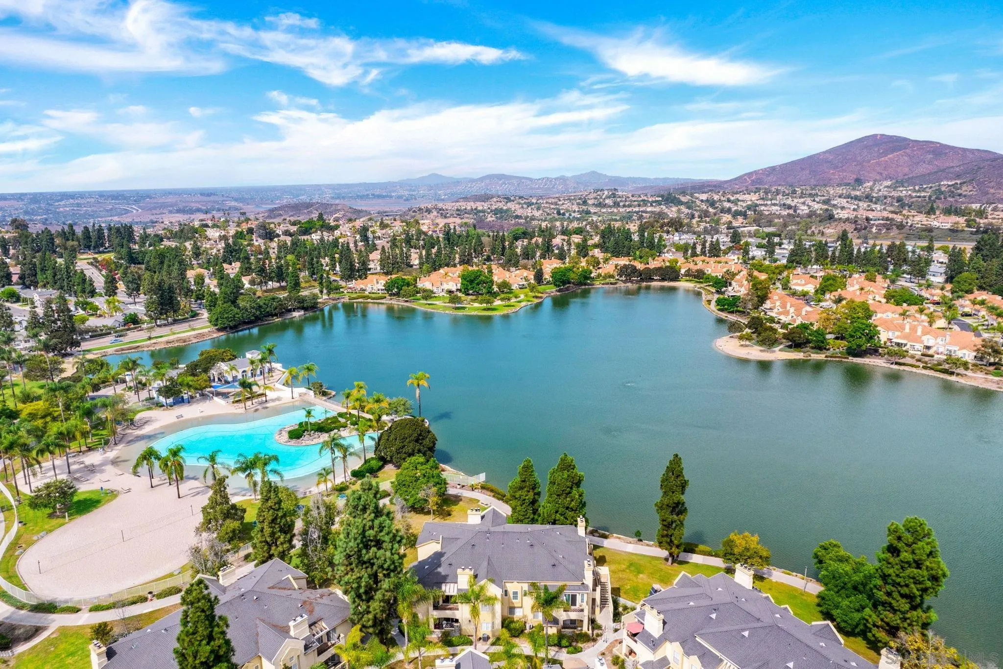 767 Brookstone Road, Unit 201 Chula Vista, CA 91913 - Photo 54 of 56 an aerial view of lake residential houses with outdoor space and seating