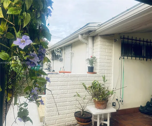 a house with a table and a chair