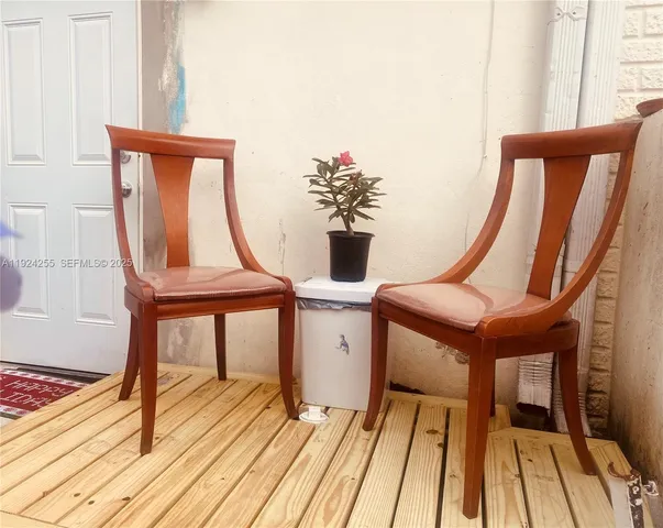 a view of furniture in a room