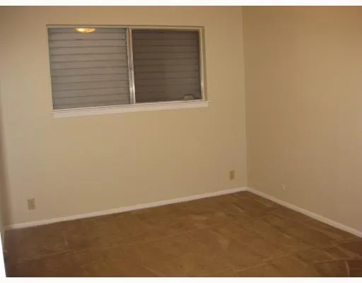 a view of a small space with a window