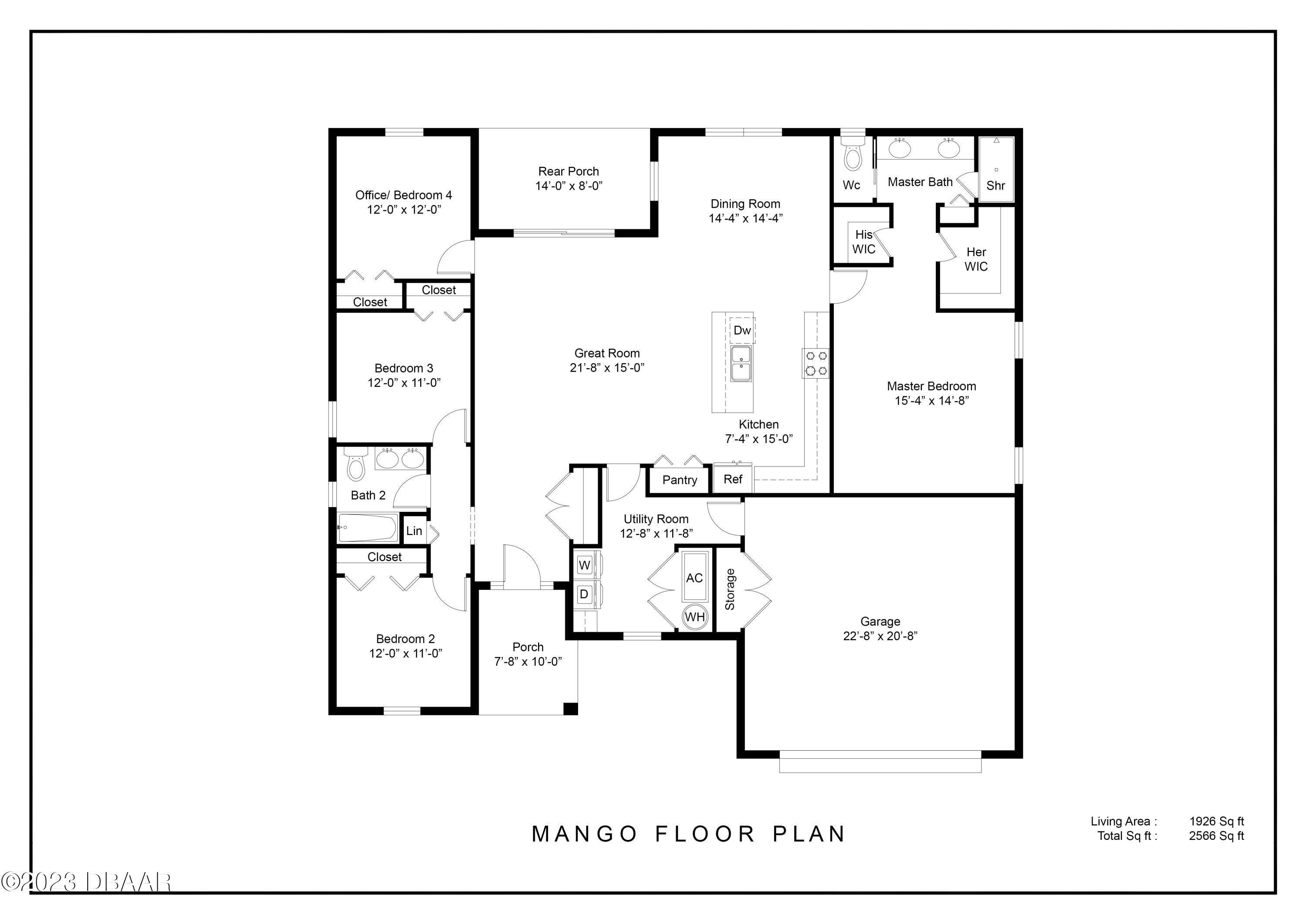 144 North Cory Drive Edgewater, FL 32141 - Photo 32 of 32 Mango Floor Plan