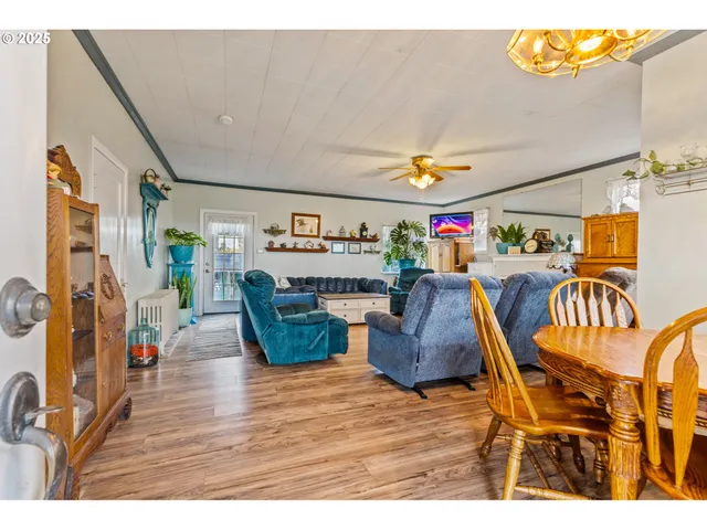 a view of furniture and patio