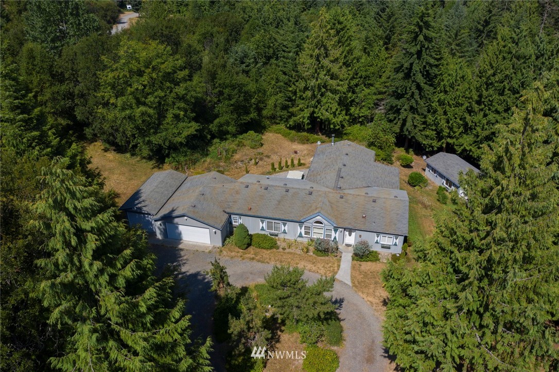 465 Guy Kelly Road Port Angeles, WA 98362 - Photo 28 of 31 an aerial view of a house with outdoor space