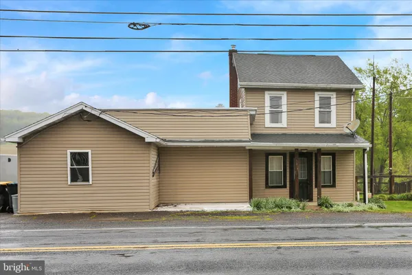a front view of a house