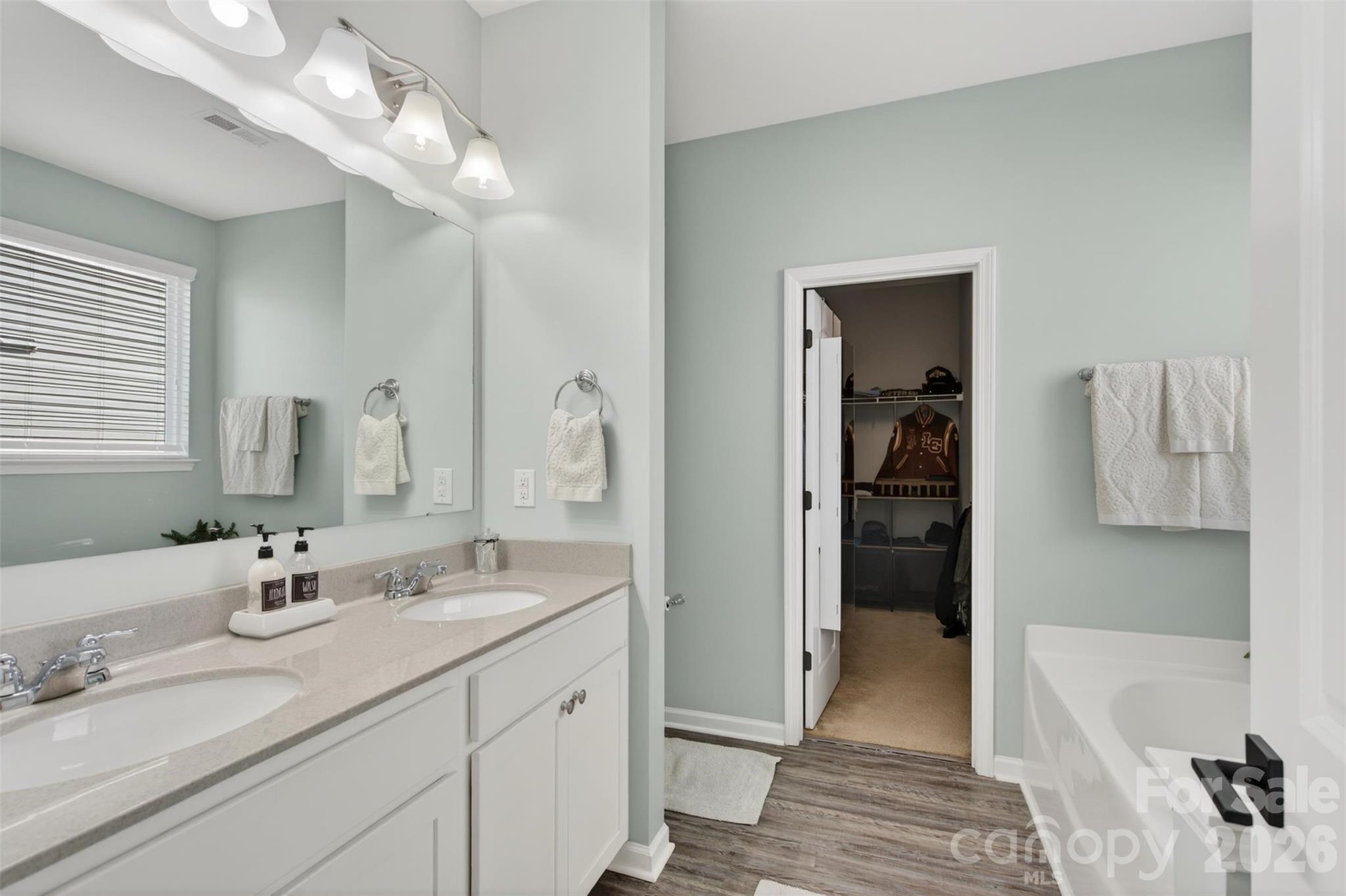 6038 Durango Way Denver, NC 28037 - Photo 11 of 20 a bathroom with a tub sink and mirror
