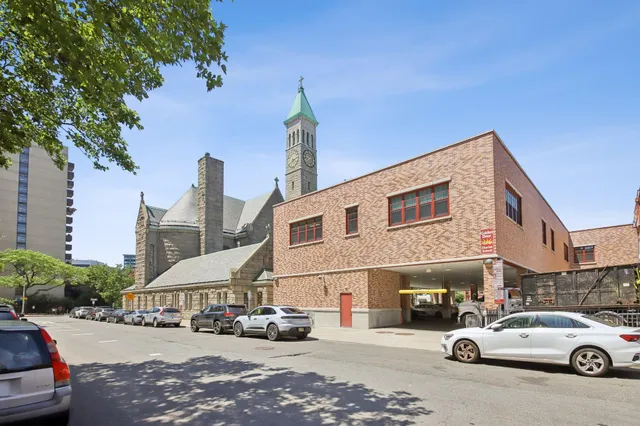 a car parked in front of building