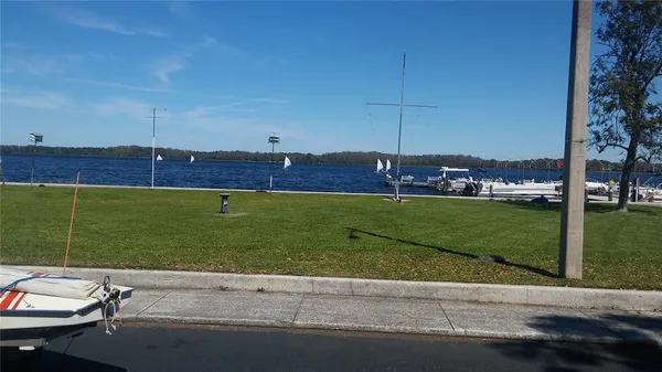a view of a terrace with a garden