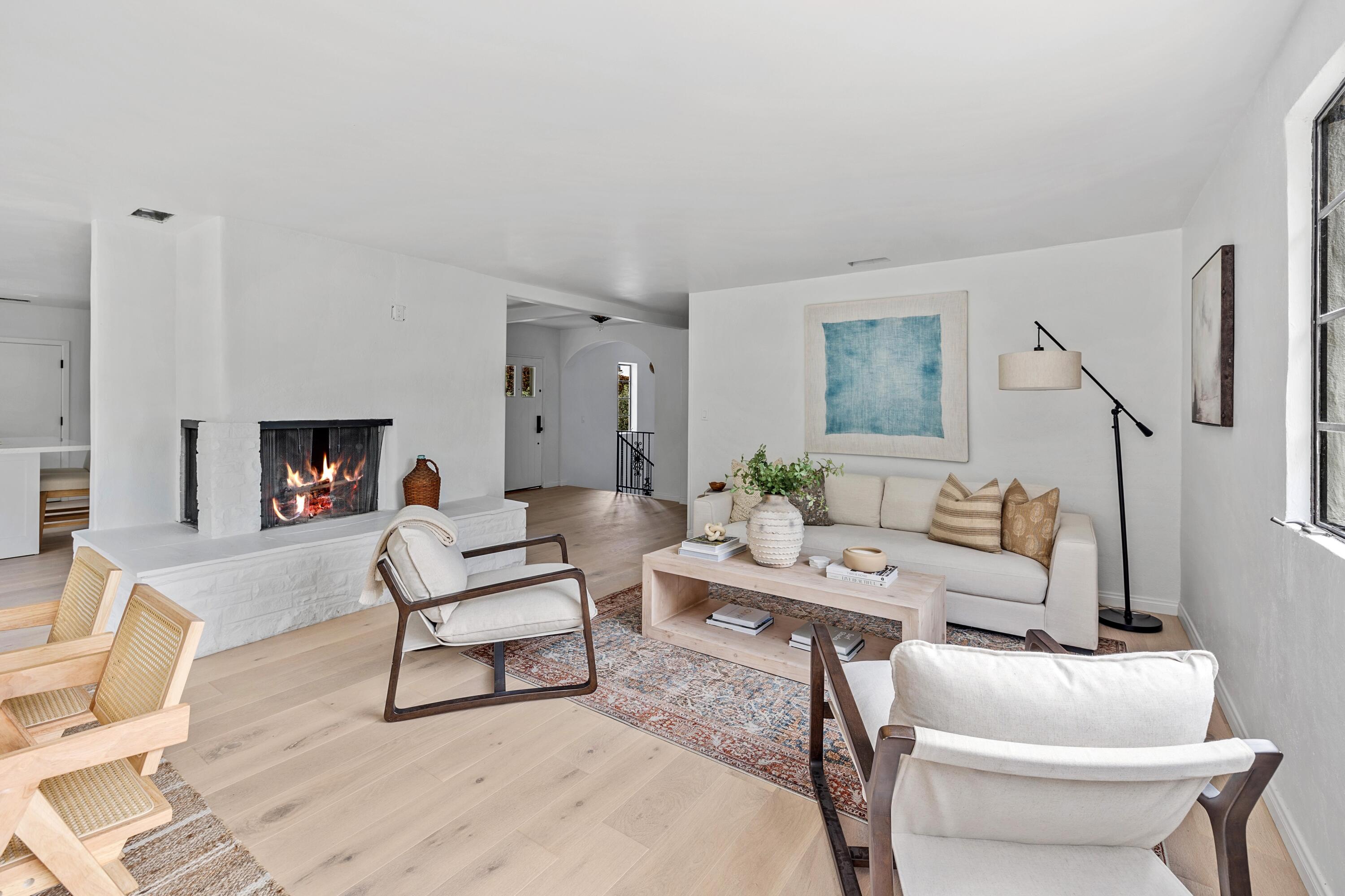 792 Chelham Way Santa Barbara, CA 93108 - Photo 4 of 47 Living Room and Fireplace