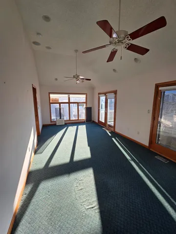 a gym with water heater and window