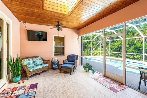 a living room filled with furniture