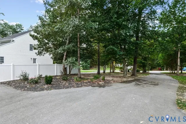a view of an outdoor space and a yard