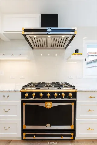 a view of closet area with empty racks