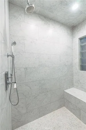 a view of a park with a slide