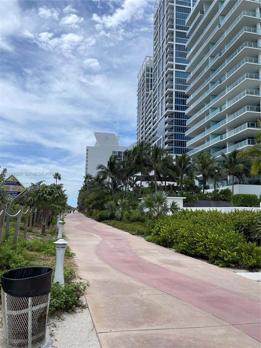 6917 Collins Avenue, Unit 1008 Miami Beach, FL 33141 - Photo 27 of 64 a view of a garden with a pathway