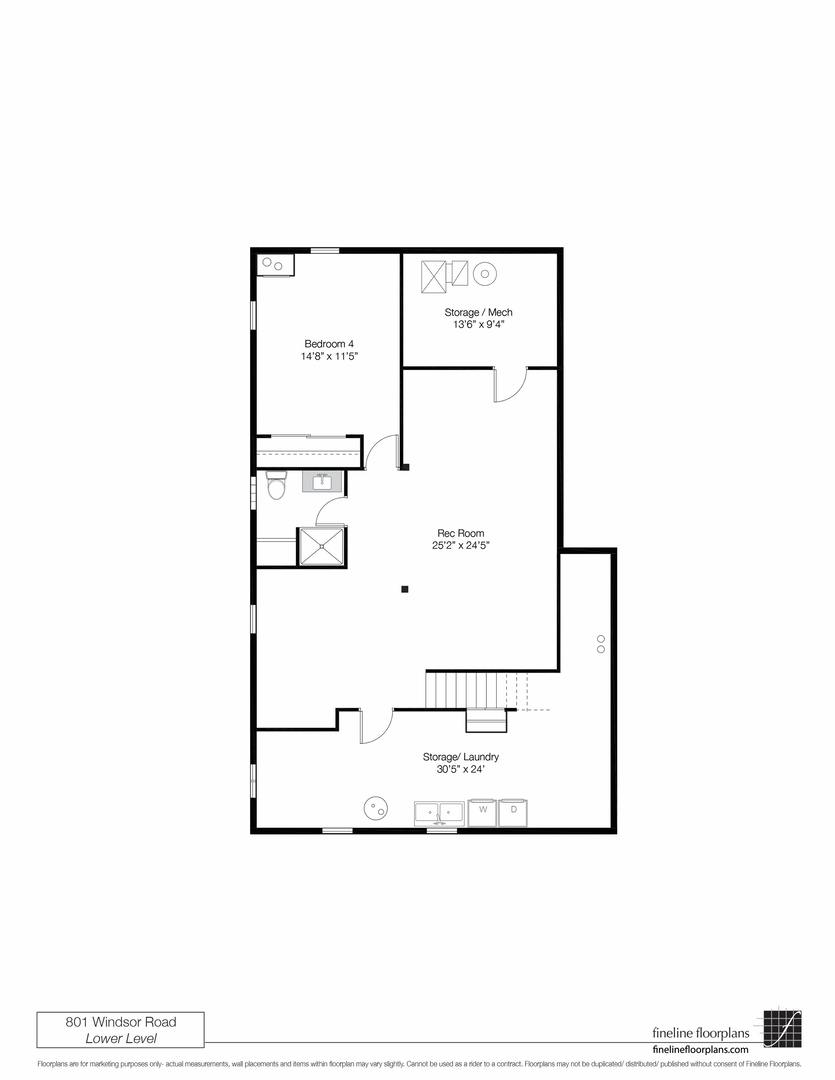801 Windsor Road Glenview, IL 60025 - Photo 29 of 29 a picture of a floor plan