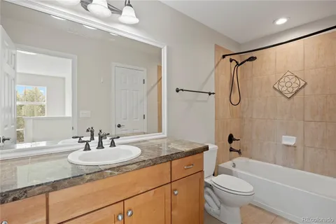 a bathroom with a sink a toilet and a bathtub