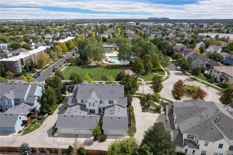 an aerial view of multiple house