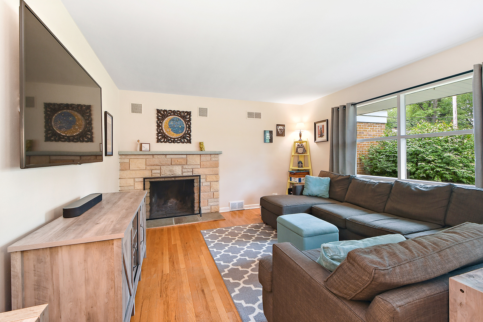 2724 Heather Road Homewood, IL 60430 - Photo 6 of 29 a living room with furniture and a fireplace