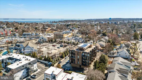 an aerial view of a city