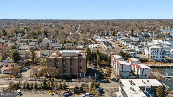 an aerial view of a city