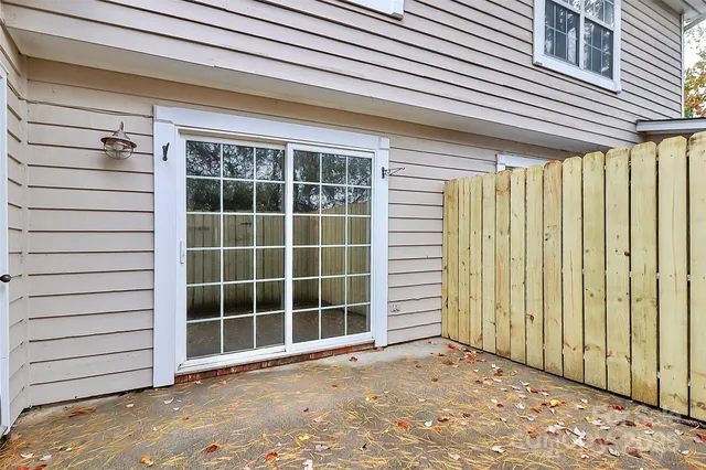 a view of a house with a large window