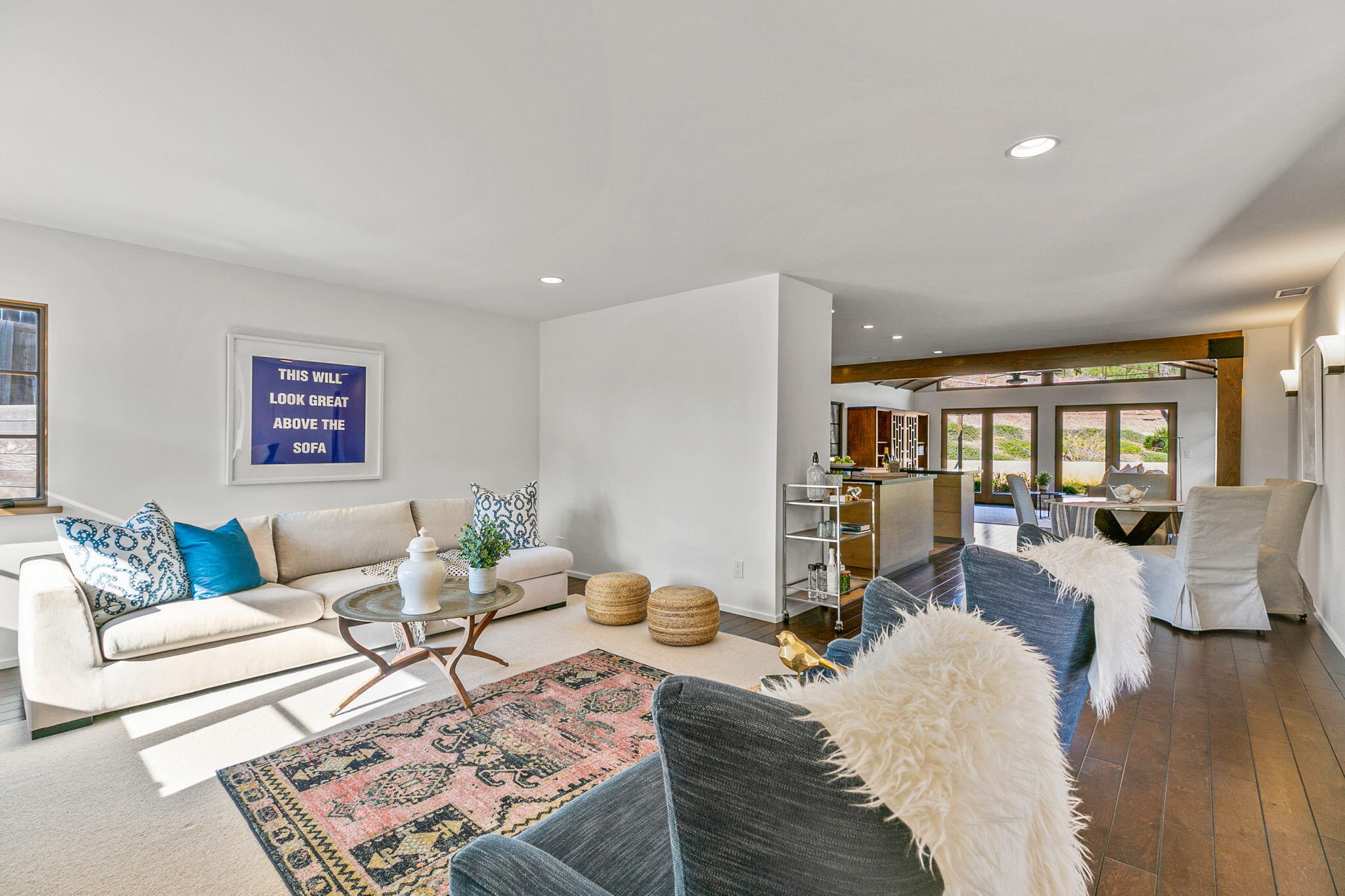 614 Red Hill Road Ojai, CA 93023 - Photo 9 of 47 a living room with furniture and wooden floor