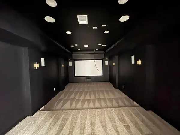 a view of a kitchen with wooden floor