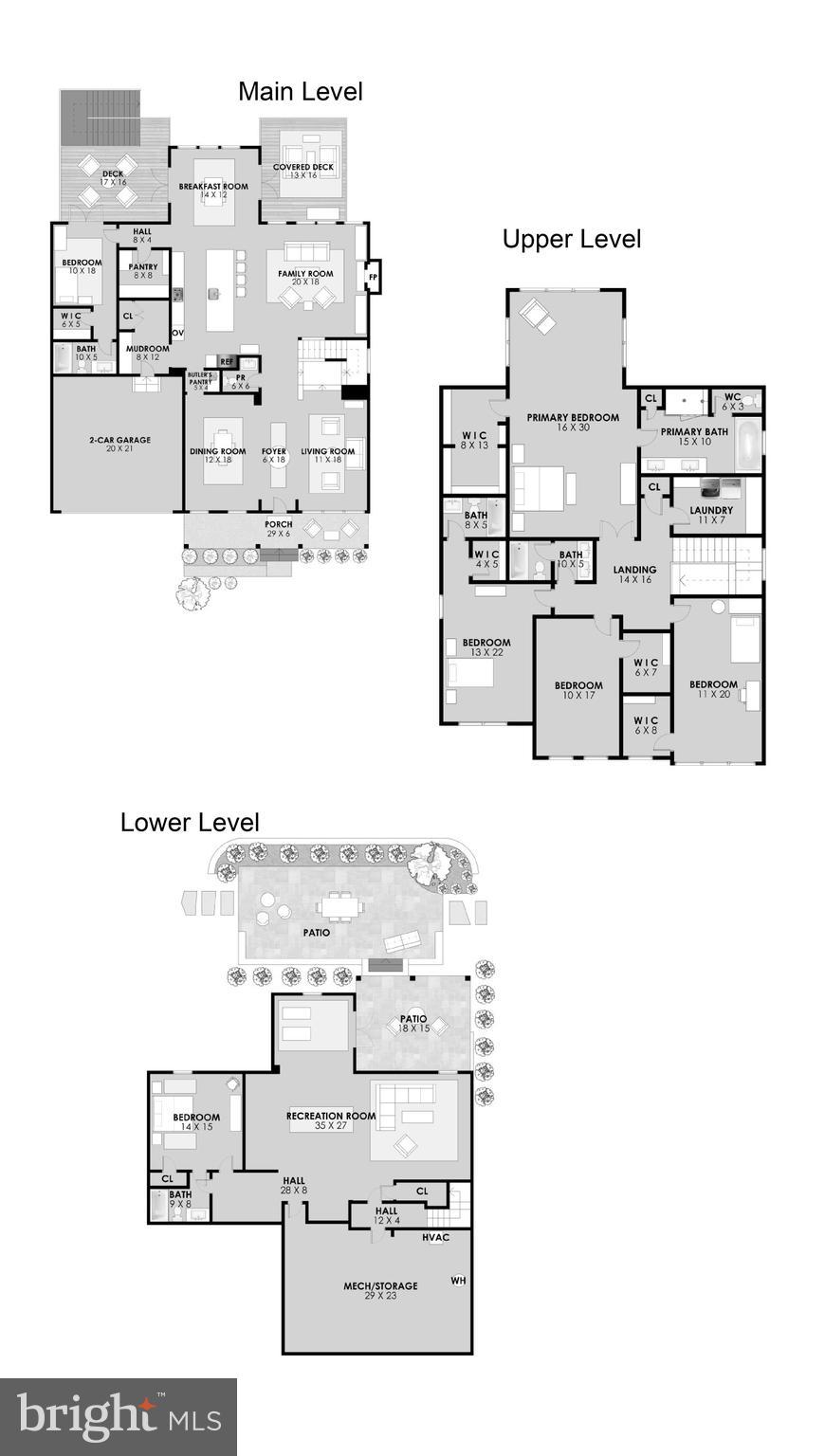 18120 Ridgewood Place Round Hill, VA 20141 - Photo 46 of 46 Floor Plans All 3 Levels