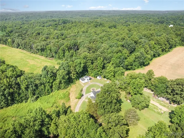 a view of a lush green field