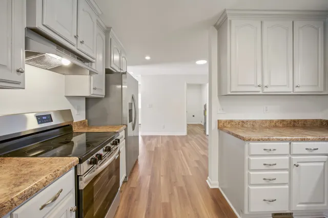 a view of wooden floor in a room