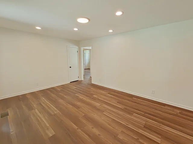a view of wooden floor in a room