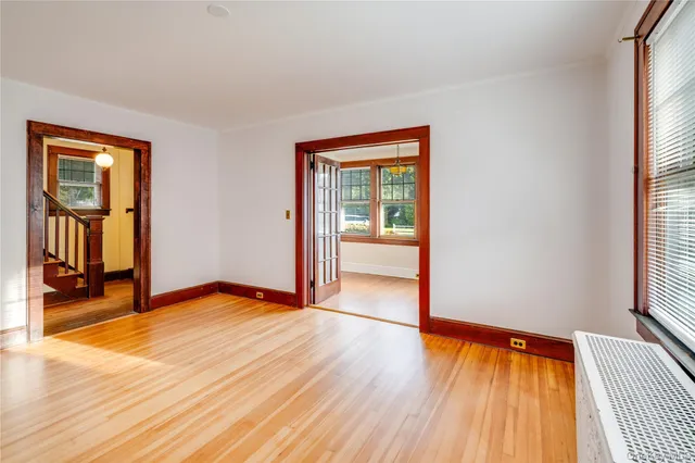 a view of an empty room and window