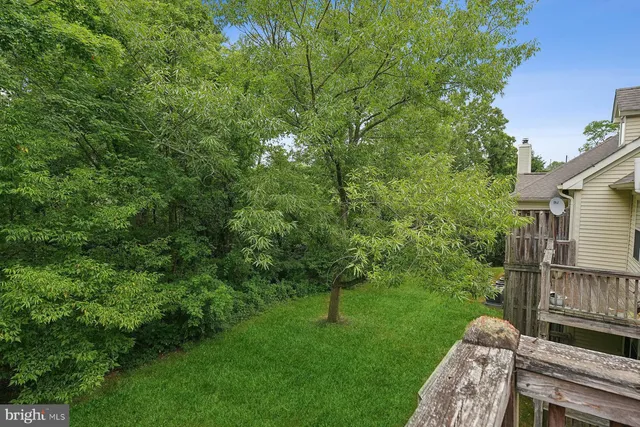 a view of backyard with green space