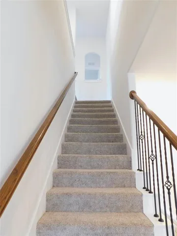 an empty room with an entryway