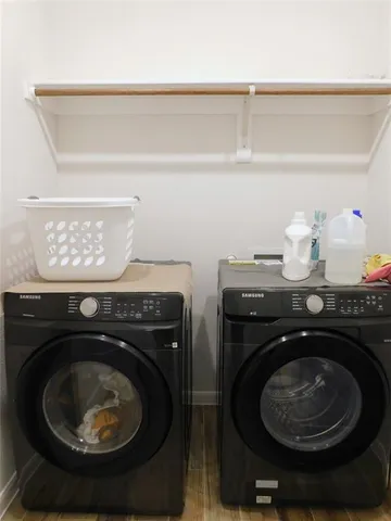 a view of outdoor space and garage