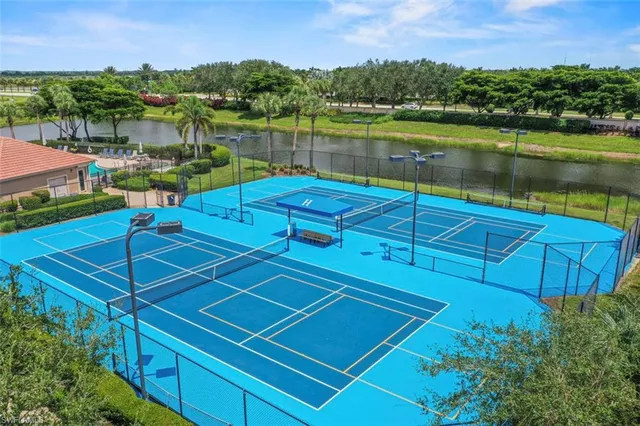 a view of a swimming pool and outdoor space