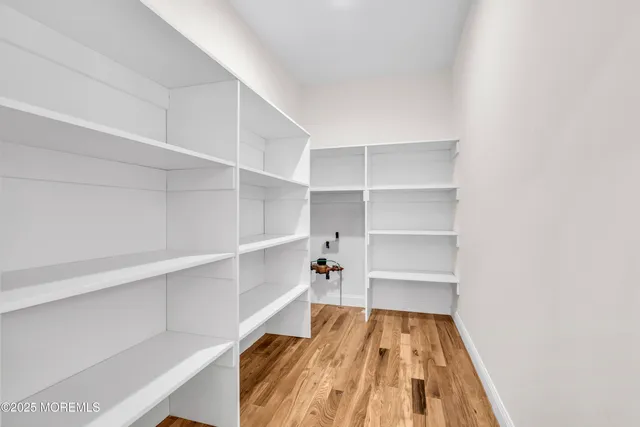 a view of a room with empty racks